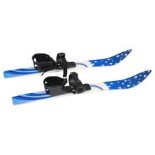 Rainaut Youngsters' Skiing Adventure: 26'' Low-Resistance Youngsters Skis & Poles Set With Bindings - Durable, Safe & Easy To Use For Beginners - Blue - View 4
