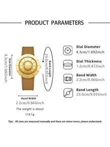DOM 1 pieza Reloj de hombre DOM, tecnología sin pantalla, correa magnética resistente al agua 30m, reloj de pulsera casual personalizado