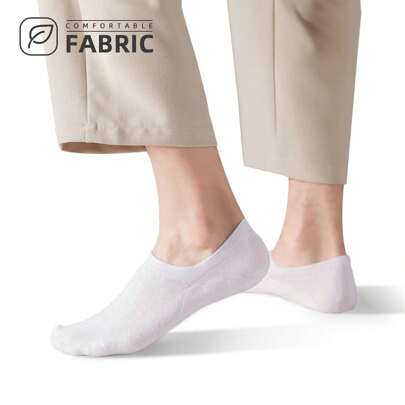 Farfallarossa No Show strumpor för kvinnor och män, korta ankelstrumpor, förpackning med 10 par, gjorda av 95 % stretchig bomull, sportstrumpor som andas, halkfri lågskuren design, storlek 35-46.