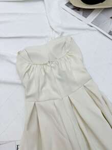 Vestido alfaiataria feminino tubinho sem mangas sem alças na moda