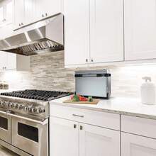 10 en 1 Horno de aire digital con capacidad extragrande, altura extendida, cuerpo de acero inoxidable y control de temperatura (plateado y negro, renovado) - 1 - Ver 8