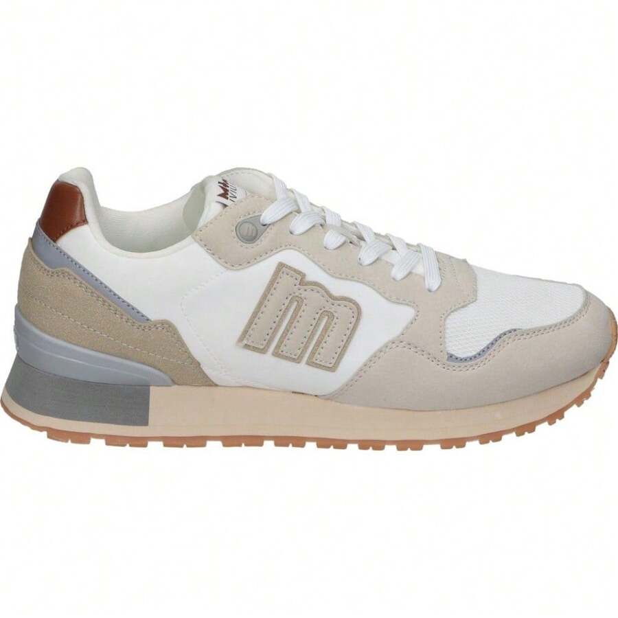 MTNG | Mustang Joggo Classic Herren Casual Sneakers - Mehrfarbige Sportschuhe mit Details - Schnür-Sneaker - Lässiger Style - Bequem und vielseitig - Modell 84427 - Weiss - Übersicht 1