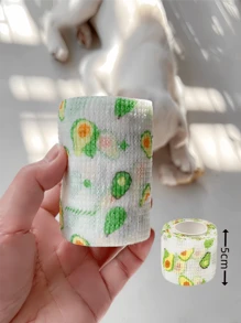 1 Pc Non-Woven Self-Adhesive Pet Wrap Bandage For Outdoor Use, Suitable For Feet Protection, Simple Bandaging, Sports Protection, Joint Protection, Features: Elastic Stretch, Comfortable Breathable, Compression Protection, Non-Stick To Fur, Self-Adhesive Easy Tear, Material: Non-Woven Fabric, Suitable For All Dog Breeds, Size: 5*450cm, 7.5*450cm, 10*450cm