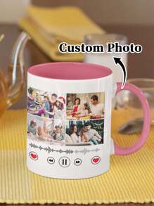 1 pieza Taza personalizada de 330 ml que puede ser personalizada con múltiples fotos. Pueden ser entregadas como regalo a ambas parejas y son adecuadas para ocasiones como uso diario, cumpleaños y aniversarios, ayudando a registrar recuerdos maravillosos