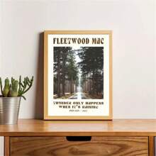1PC Frameless Fleetwood Music Poster, 70's Vintage Wall Art, Song Lyrics Print, Gift For Music Lover, Personalized, Nature, Travel, Retro, Bar Decor Room Decor Home Decor Wall Decor Bathroom Decor Bedroom Decor Room Decoration Stuff Living Room Decor House Decor Home Decor Living Room Wall Paper Stickers - Multicolor - View 1
