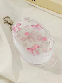 1 Pieza Bolsa de maquillaje asimétrica rosa, bolsa de maquillaje portátil de moda y estilo casual, bolsa de maquillaje, bolsa de maquillaje pequeña, estuche de maquillaje, bolsa de maquillaje linda, bolsas cosméticas, toallas sanitarias, almohadillas, AirPods, auriculares con cable, cargador, auriculares, bolsa de viaje de maquillaje, bolsa de cuidado de la piel, bolsas de maquillaje para mujeres, dulces, enfermeras, estudiantes, regalo de vacaciones.