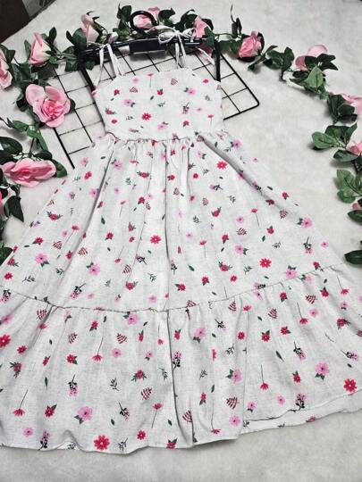 Flor de Lis - Vestido Suzana Infantil com Estampa Exclusiva e Qualidade Premium