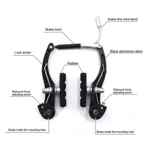 1 Set V Brake Complete Sets Front Rear Lever Kit BMX MTB Bike Bicycle With Tools - Black - View 8