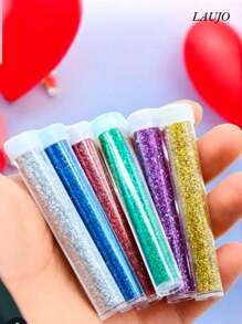 24 tubitos de diamantina, porpurina, escarcha, brillantina, glitter de colores surtidos, para decoraciones, manualidades, arte, tareas - 12 tubos - Ver 8
