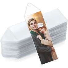 Plastic Bookmark Sleeves Clear Photo Booth Sleeves 2-1/4 X 6-1/4 Inches Blank Photobooth Frames Vinyl Book Marker Cover Holder For Wedding 2 X 6 Inches Photo Strips Valentine's Day Gift (400 Pieces) - 透明400 - 查看 1