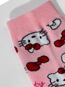 Sanrio Sanrio 1 Pair Of Women's/Couple Mid Length Socks, Personalized, Fun, Rich And Colorful, Creative Anime Cartoon Design, Holiday Gifts, Comfortable And Breathable, Improving The Family Day Atmosphere, Fashionable And Fashionable, Suitable For Women Funny Socks,Crazy,Anime,Multicolor Socks