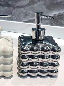 1pc Personalized 4-Ball Ceramic Soap Dispenser, Pump Bottle, Suitable For Bathroom Use, Soap Dispenser/Shower Gel Dispenser/Lotion Dispenser Back To School