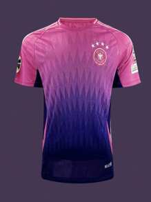 Alemania rosa 2024 de  Conjunto de camiseta y pantalón corto de jersey de fútbol - Rosa Roja - Ver 1
