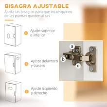 HOMCOM HOMCOM Alacena de Cocina Despensa Armario de Cocina Moderno Aparador Alto con 3 Cajones 4 Puertas y Estantes Ajustables para Salón 100x39,5x183,5 cm Blanco