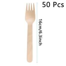 50/100/200/300pcs A-Grade Wooden Disposable Forks, Sturdy Forks Suitable For Various Vegetables, Salads, Noodles, Suitable For Outdoor, Party, Family Gathering