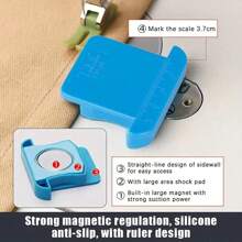 1 件大尺寸两用缝纫机磁性接缝指南带刻度 - 便携式，易于安装的边缘止动器，用于精密缝纫，缝纫机磁性接缝指南，用于缝纫的磁性针架 - 多色 - 查看 2