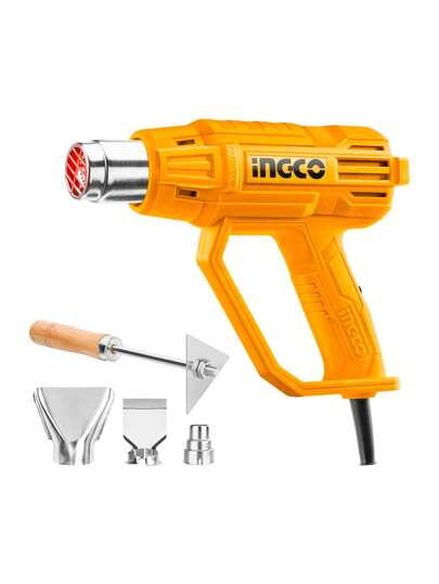 Pistola De Calor 2000W Industrial Con 3 Boquillas 1 Rascador, Temperatura Configurable Cable de Alta Resistencia Calentado Rapido