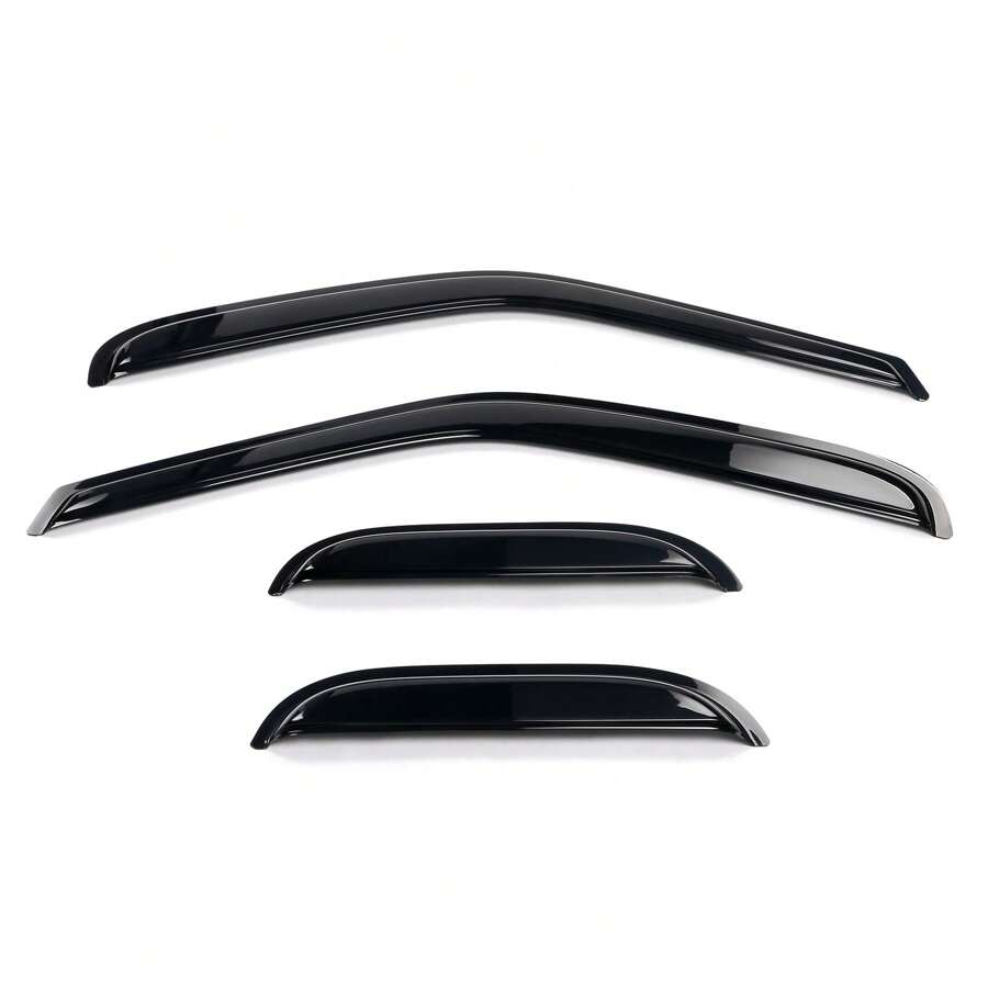 4PCS Window Visor For 1997-2003 Fords' F150 F250, Slim Style Acrylic Smoke Tinted 4PCS Sun Rain Shade Guard Wind Vent Air Deflector By 4PCS, 1998 1999 2000 2001 2002 - Smoke/Tinted - View 1