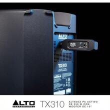 Alto Professional TX310 - Bocina amplificada de 350W con woofer 10" para DJ y músicos itinerantes, pequeños recintos, ceremonias y eventos deportivos