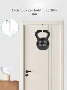 1/2PCS Door Hangers Hooks, With Rubber - Over-The-Door Hooks For Living Room Organization, Preventing Scratches, And Holding Heavy Items - Space-Saving, Easy Installation For Living Room, Bathroom, Bedroom, Kitchen Hanging Clothes, Towels, Hats, Coats, Bags