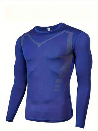 High Stretch Sports Tight Shirt Boyfriend Style Men Long/Short Sleeve Quick-Dry T-Shirt, Running, Fitness, Basketball Training