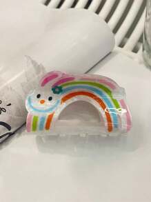 1pc Women's Hair Claw Clip, Summer New Style, Cute Acrylic Cartoon Printed Hair Claw, High-End, Versatile, Elegant Hair Accessories Valentine's Day,Claw Clips,Hair Jaw Clip,Hair Clutch