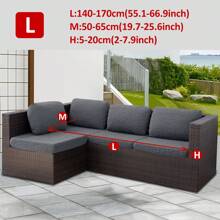 1 buc. Husă de pernă pentru canapea de exterior jacquard de culoare solidă, husă elastică pentru șezut canapea pe jumătate acoperită, potrivită pentru terasă, terasă, protector de pernă pentru canapea de grădină