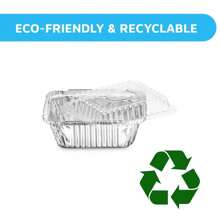 50个/40个/30个一次性外卖平底盘，带透明盖 | 1磅容量铝箔食品容器，密封性好，防漏保鲜 | 以及 | 50个5x4英寸铝箔加热滴水盘，带塑料盖 - 彩色 - 查看 8