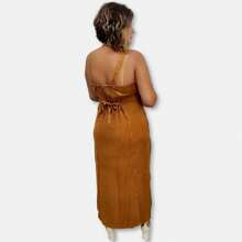 Vestido Longo de Alça Indiano Estonado Liso com Bordado 408