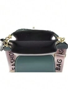 Women's Shoulder Bag For Cell Phone Boho Bear Plaid Metal Decoration