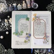 3 Pcs/Pack Vintage Floral And Animal Stickers, Creative Aesthetic Stickers, Holiday Gifts, DIY Crafts Materials, Personalized Scrapbooking Supplies