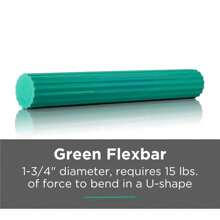 FlexBar, Tennis Elbow Therapy Bar, Relieve Tendonitis Pain & Improve Grip Strength, Resistance Bar For Golfers Elbow & Tendinitis, Green, Medium, Intermediate - 1 - View 1