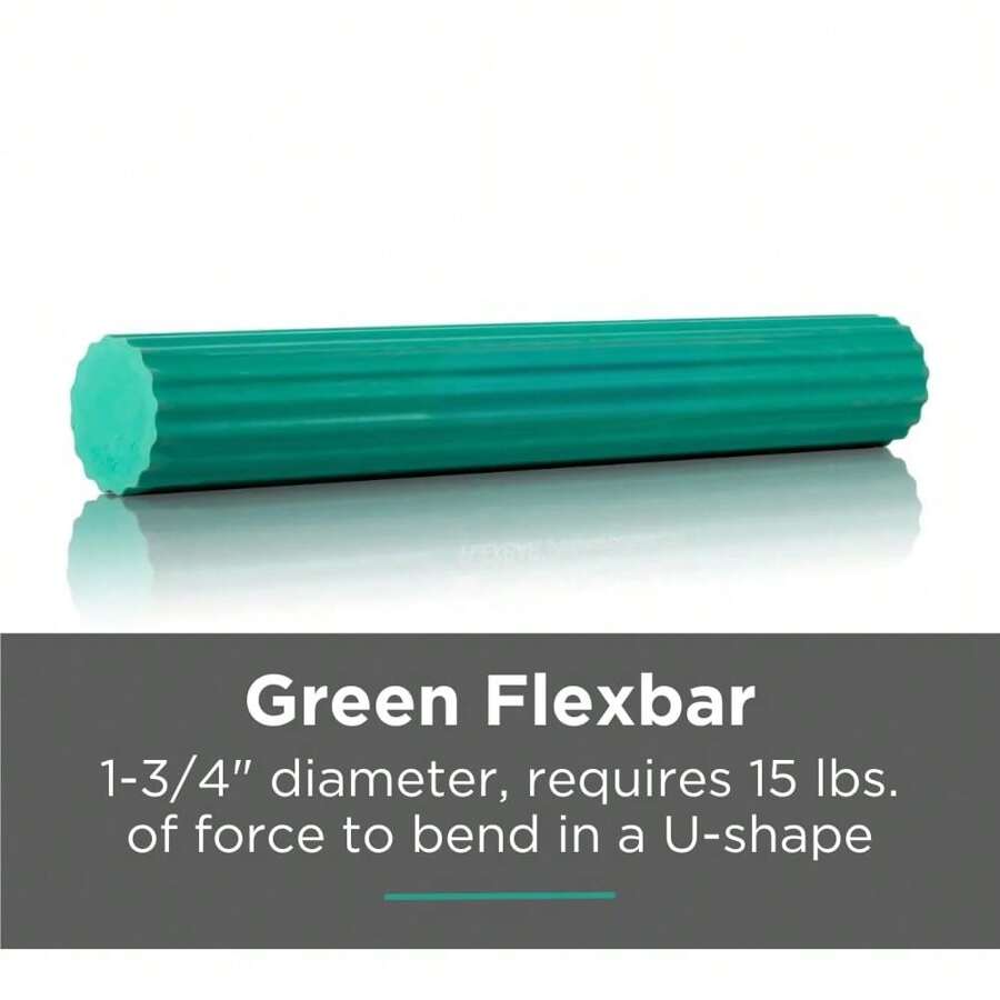 FlexBar, Tennis Elbow Therapy Bar, Relieve Tendonitis Pain & Improve Grip Strength, Resistance Bar For Golfers Elbow & Tendinitis, Green, Medium, Intermediate - 1 - View 1