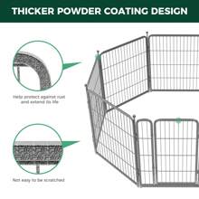FXW Aster Dog Playpen Designed For Yard - 32"H & 32 Panels - 查看 4