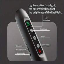 超声波狗狗止吠器，带USB充电、手电筒和LED训练灯 - 利用高频声波制止狗狗吠叫并训练您的爱犬 - 彩色 - 查看 5