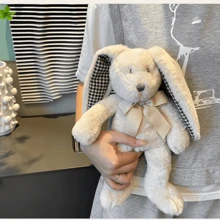 42cm/16.52inch Cute Bunny Plush Toys Soft Body Kids Cartoon Long Ears Rabbit Plushies Dolls Soft Velvet Animal Stuffed Festival Birthday Gifts Rabbit Beige Small Bunny Dolls Perfect Gifts For Holiday Spring Decor Easter Gifts - Multicolor - View 7