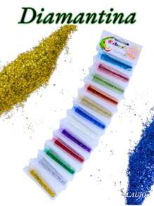 24 tubitos de diamantina, porpurina, escarcha, brillantina, glitter de colores surtidos, para decoraciones, manualidades, arte, tareas - 12 tubos - Ver 7