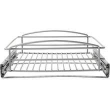 RS-MUB-14-FN 5 In. H X 15 In. W X 20 In. D Multi-Use Basket Silver Pull Out Cabinet Organizer, Frosted Nickel