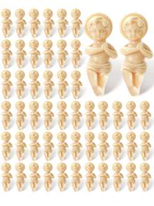 72/36/24pcs Tiny King Cake Figurines, 1.5 Inch Bulk Mini Statues, Suitable For Ice Cubes Games, Carnival Parties, DIY Crafts, Game Props, Decorations