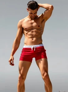 Bañadores de estilo talla grande reciente para hombres para deportes al aire libre, pantalones cortos de playa casuales, trajes de baño de alta calidad y alta elasticidad, estilo hawaiano