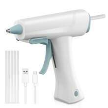 Mini Electric Glue Machine With  Lithium Battery: Portable Kit For Paper, Plastic, Leather & Metal Projects (White) - 白色 - 查看 2