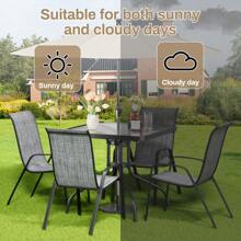 Outdoor Table & Chair Sets - Grey - View 7