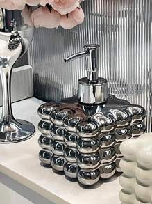 1pc Personalized 4-Ball Ceramic Soap Dispenser, Pump Bottle, Suitable For Bathroom Use, Soap Dispenser/Shower Gel Dispenser/Lotion Dispenser Back To School