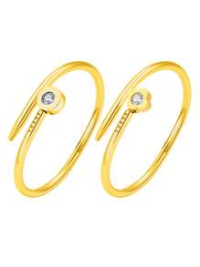 1 件不锈钢幸运四叶草装饰女士手镯，适合日常佩戴