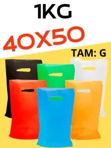 Plastic Bag With Open Handle/Clown Mouth 40X50 1kg Large 35/40 Bags
