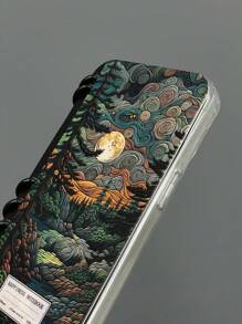 Plant1pc 翻盖抽象森林印花手机壳，书本型设计，适用于 Apple 11/12/13/14/15/16 Pro Max 和 Galaxy A05/A15/A25/A35/A53/A54/A55/S23/S24 超防水防震防摔防刮 - 無色 - 查看 7