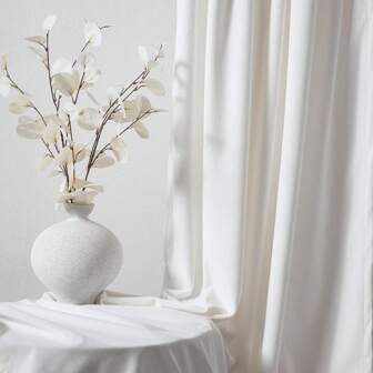 1pc New Velvet Solid Color Blackout Curtain For Bedroom And Living Room, Decorative Curtain For Curtain Rod