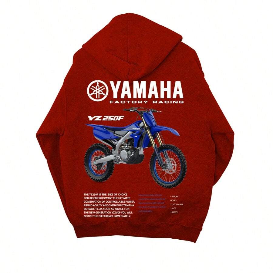 Unisex Bocem Collection Motorcycle Sweatshirt - Red - View 1