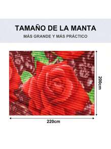 Cobijas Ligera Matrimonial Con Flores, Frazada Súper Suaves y Acogedoras, Patrón a Rayas, Super Suave y Cálida, Para Uso Durante Todas Las Estaciones (200*220 cm) - Coffe Beis Suave - Ver 7