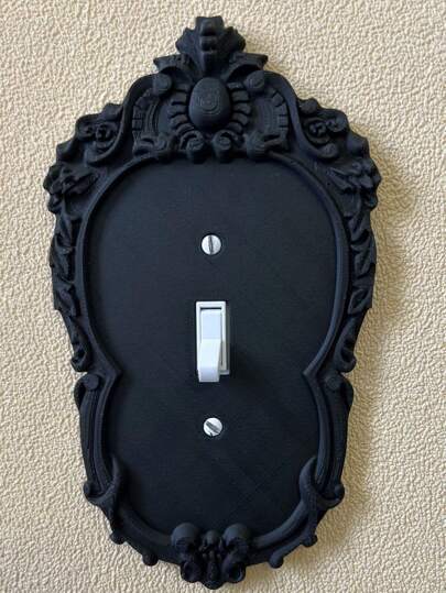 1pc Gothic Victorian Style Switch Panel Cover - Easy To Install, Battery Free, Perfect For Home Lighting Room Decors Garden Decor Wedding Decor Home Decors